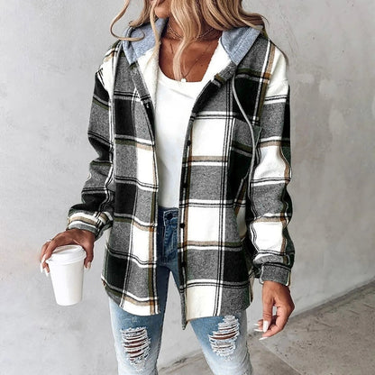 Carmen Dames Hoodie | Zachte Flanel, Casual Geruit 8