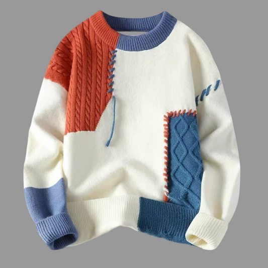 Kim Merino Wool Patchwork Coltrui Heren | Ademend, Casual en Comfortabel 0