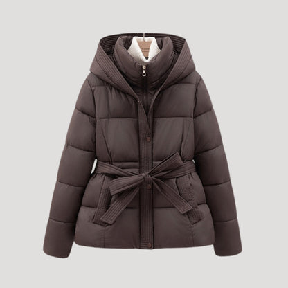Esmee Pufferjack Dames met Capuchon | Elegante Tailleband, Comfortabele Isolatie