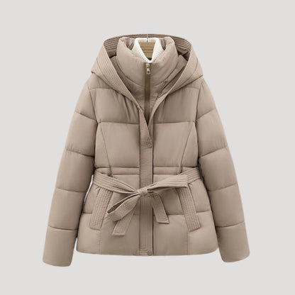 Kim Pufferjack Dames met Capuchon | Elegante Tailleband, Comfortabele Isolatie 3