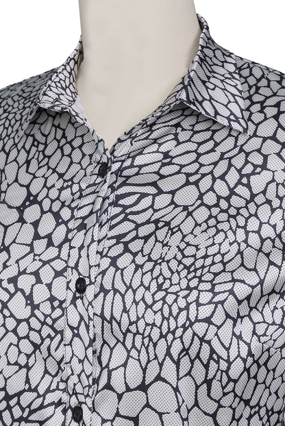 Mira Dames Blouse | Satijnen Slangenprint, Comfortabel 3