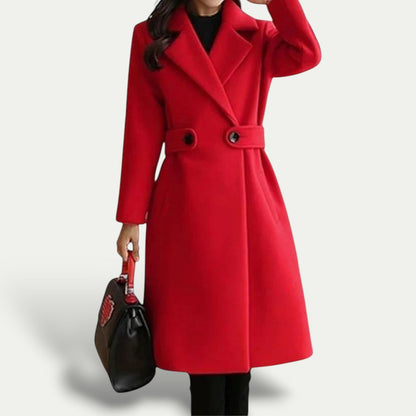 Rianne Wollen Lange Winterjas Dames | Getailleerd Met Smalle Riem, Tijdloos Design 2