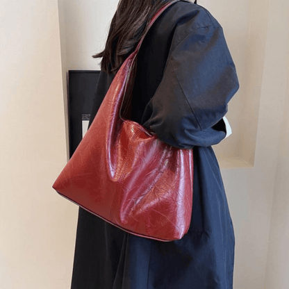 Vintage Schoudertas Dames, 27x37x11 cm, Ylona, Elegant & Praktisch